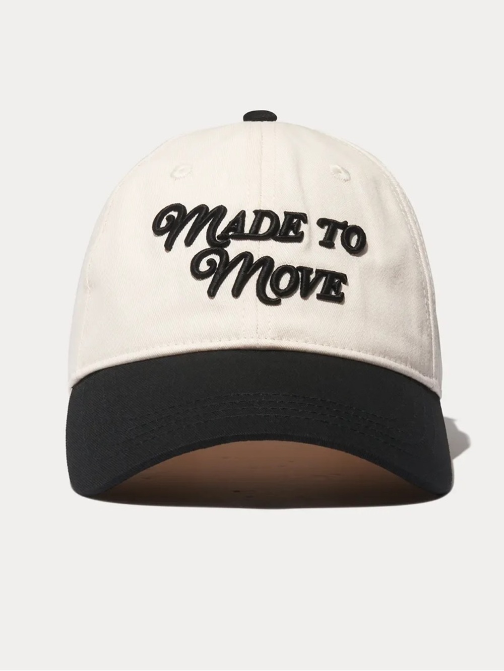 Women’s Bandolier Premium Cotton Baseball Cap in Cream/Black
